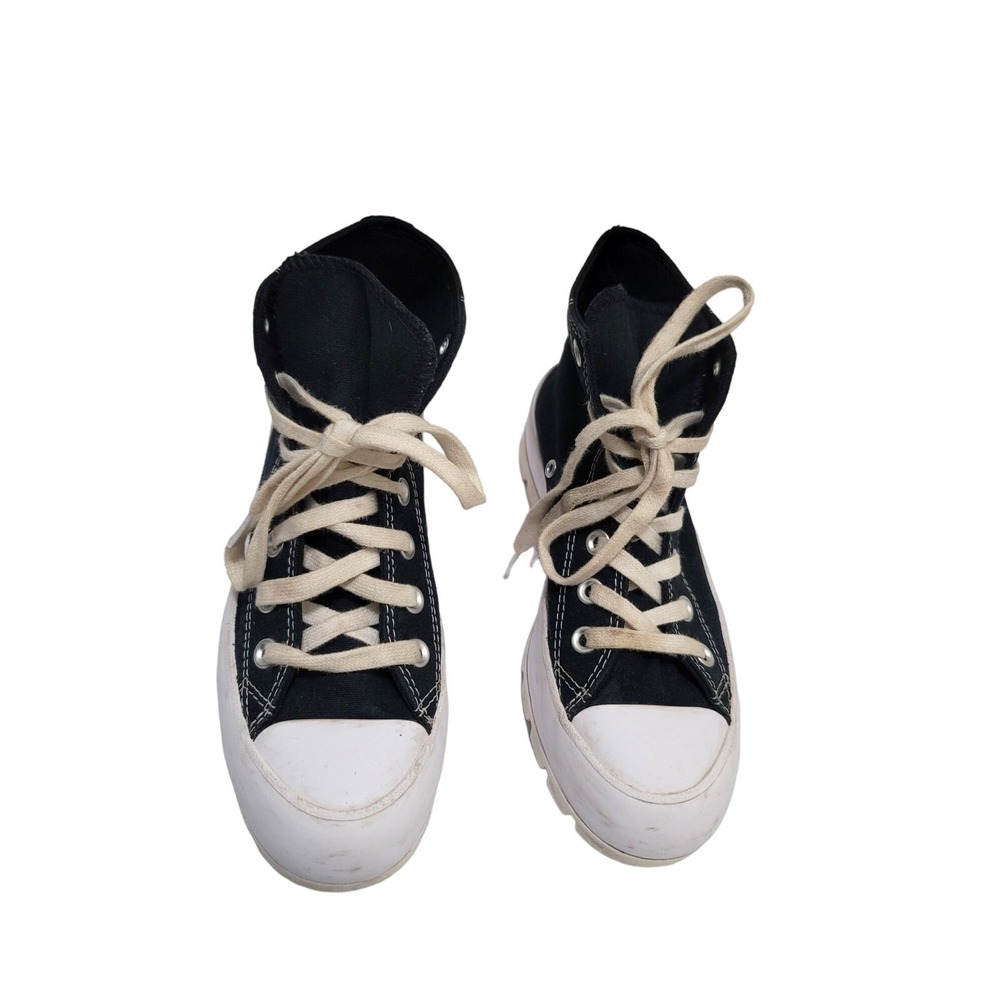 Vintage Converse All Star High‎ Top Sneakers Size 6 Black & White Canvas